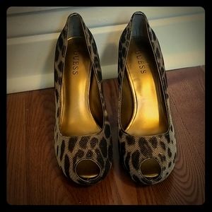 Leopard Print Guess Stilettos